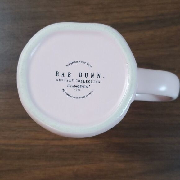 Rae Dunn Pink “SOUL MATE” Artisan Mug by Magenta ☕️ Quirky Shaped - Picture 6 of 7